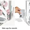 imageOXO Tot SpaceSaving Baby Bottle Drying Rack Compact Dish Drying Rack with Removable Trays Countertop Bottle Organizer for Baby Bottles Nipples Pacifiers and Lids BPA Free Dishwasher SafeExpandable