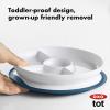imageOXO Tot Stick and Stay Suction Divided Plate  OpalTot Navy