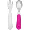 imageOXO Tot OnTheGo Fork and Spoon Set  OpalPink