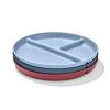 imageOXO Tot Stackable Divided Plates Set  3pk  LightDark Multicolor