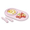 imageOXO Tot Textured Suction Plate ampamp Spoons Set  3Piece  OpalBlossom