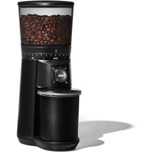 imageOXO Brew Conical Burr Coffee Grinder  Silver Stainless Steel Burrs OneTouch Automatic Smart GrindMatte Black Burr Coffee Grinder