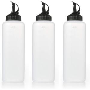 imageOXO Chefs Condiment Squeeze Bottles Pack of 3  Large 16 oz