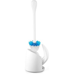 imageOXO Good Grips Compact Toilet Brush ampamp Canister Toilet Bowl Brush and Holder with Automatic Canister Door Bathroom and Small Spaces Cleaning Supplies Essential1 Count Pack of 1