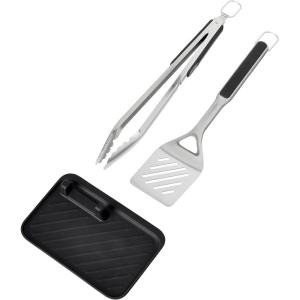 imageOXO Good Grips Grilling Tools 3pc SetTongs Turner Rest Black3pc Set  Tongs  Turner and Tool Rest