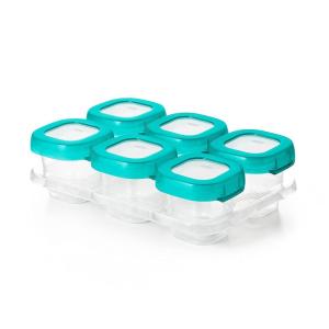 imageOXO Tot Baby Blocks Freezer Storage Containers Teal 4 OzTeal