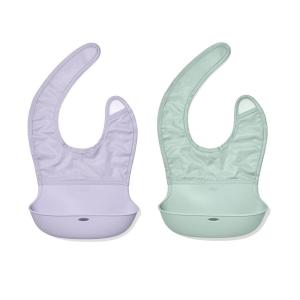 imageOXO Tot RollUp Bib 2 Pack GrayNavyLilacOpal
