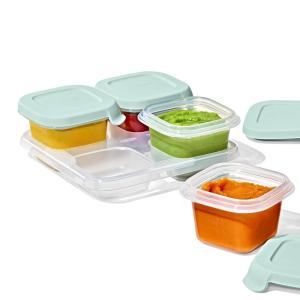 imageOXO Tot Silicone Baby Blocks Food Storage Containers 4 oz  OpalOpal