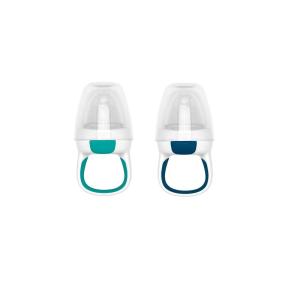 imageOXO Tot Silicone SelfFeeder 2 Pack  Opal and DuskTealNavy