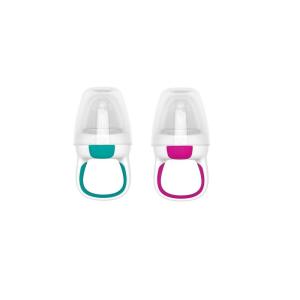 imageOXO Tot Silicone SelfFeeder 2 Pack  Opal and DuskTealPink