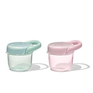 imageOXO Tot Snack Cup with Lid  2 Pack Opal and BlossomOpalBlossom