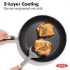 imageOXO Good Grips 10 Piece Cookware Pots and Pans Set 3Layered German Engineered Nonstick Coating Stainless Steel Handle with Nonslip Silicone Gray10 Piece Cookware Set with Grips