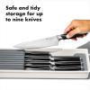imageOXO Good Grips Kitchen Drawer Expandable Utensil Organizer WhiteCompact Knife Organizer