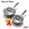 imageOXO Good Grips Nonstick Black Grill Pan 11quot1QT and 2QT Saucepan Set