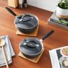 imageOXO Good Grips Nonstick Black Grill Pan 11quot1QT and 2QT Saucepan Set