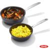 imageOXO Good Grips Pro 1QT and 2QT Saucepan Pot Set with Lids 3Layered German Engineered Nonstick Coating Stainless Steel Handles BlackBlack