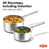 imageOXO Mira TriPly Stainless Steel 8quot and 10quot Frying Pan Skillet Set Induction Multi Clad Dishwasher and Metal Utensil Safe10 Piece Cookware Pots and Pans Set