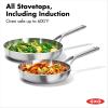 imageOXO Mira TriPly Stainless Steel 8quot and 10quot Frying Pan Skillet Set Induction Multi Clad Dishwasher and Metal Utensil Safe8 and 10 Frying Pan Skillet Set