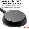 imageOXO Obsidian PreSeasoned Carbon Steel 10quot Frying Pan Skillet with Removable Silicone Handle Holder Induction Oven Safe Black8 Frying Pan Skillet