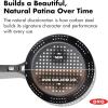 imageOXO Obsidian PreSeasoned Carbon Steel 12quot Frying Pan Skillet with Holes for Grilling with Removable Silicone Handle Holder Induction Oven Safe Black12 Outdoor Skillet
