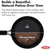 imageOXO Obsidian PreSeasoned Carbon Steel 12quot Wok Pan with Removable Silicone Handle Holder Induction Oven Safe Black