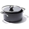 imageOXO Professional 3QT Saute Pan Jumbo Cooker with Lid Hard Anodized Ceramic Nonstick Cookware PFASFree Stainless Steel Induction Suitable Diamond Reinforced Coating Dishwasher and Oven Safe BlackBlack