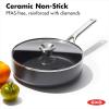 imageOXO Professional 3QT Saute Pan Jumbo Cooker with Lid Hard Anodized Ceramic Nonstick Cookware PFASFree Stainless Steel Induction Suitable Diamond Reinforced Coating Dishwasher and Oven Safe BlackBlack