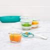 imageOXO Tot Glass Baby Blocks Food Storage Containers 4 oz  OpalTeal