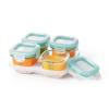 imageOXO Tot Glass Baby Blocks Food Storage Containers 4 oz  OpalTeal