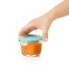 imageOXO Tot Glass Baby Blocks Food Storage Containers 4 oz  OpalTeal