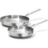 imageOXO Mira TriPly Stainless Steel 8quot and 10quot Frying Pan Skillet Set Induction Multi Clad Dishwasher and Metal Utensil Safe8 and 10 Frying Pan Skillet Set