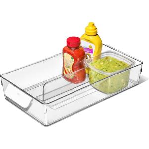 imageOXO Good Grips Adjustable Fridge Storage Bin  for Condiments Juice Pouches Snack Cups and More8 Inch Adjustable