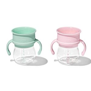 imageOXO Tot Transitions 360 Cup 6 oz with Handles  Opal and Blossom  2 packOpalBlossom