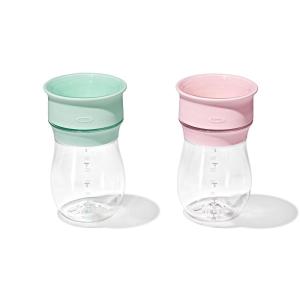 imageOXO Tot Transitions 360 Cup 9 Oz  Opal and Blossom  2 pack9 ounces