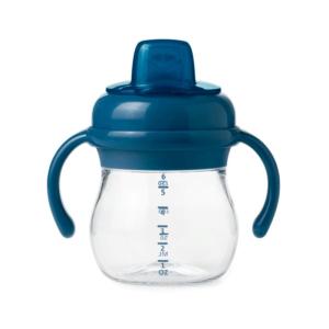 imageOXO Tot Transitions Soft Spout Sippy Cup with Removable Handles Teal 6 OunceNavy