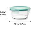 imageOXO Good Grips 1 Cup Smart Seal Airtight Glass Round Food Storage Container1 Count Pack of 2