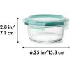 imageOXO Good Grips 1 Cup Smart Seal Airtight Glass Round Food Storage Container2 Cup