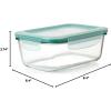 imageOXO Good Grips 35 Cup Smart Seal Airtight Glass Rectangle Food Storage ContainerGlass