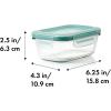 imageOXO Good Grips 35 Cup Smart Seal Airtight Glass Rectangle Food Storage ContainerGlass