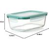 imageOXO Good Grips 35 Cup Smart Seal Airtight Glass Rectangle Food Storage ContainerGlass
