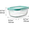 imageOXO Good Grips 35 Cup Smart Seal Airtight Glass Rectangle Food Storage ContainerRectangle
