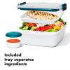imageOXO Good Grips Prep ampamp Go Container with Colander63 Cup Salad Container