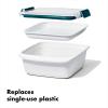 imageOXO Good Grips Prep ampamp Go Container with Colander63 Cup Salad Container