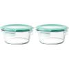 imageOXO Good Grips 1 Cup Smart Seal Airtight Glass Round Food Storage Container1 Count Pack of 2