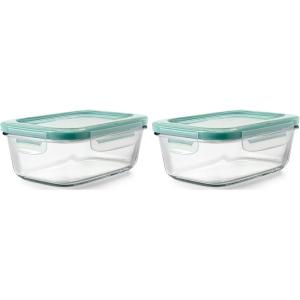 imageOXO Good Grips 35 Cup Smart Seal Airtight Glass Rectangle Food Storage ContainerRectangle