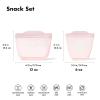 imageOXO Tot Silicone Reusable Bags  2 Piece Cup and Snack Set  DuskBlossom