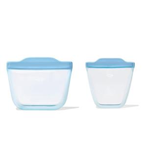 imageOXO Tot Silicone Reusable Bags  2 Piece Cup and Snack Set  DuskDusk