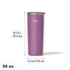 imageOXO Strive 16oz Insulated Tumbler with Sliding Lid  AquamarineAmethyst