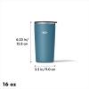 imageOXO Strive 16oz Insulated Tumbler with Sliding Lid  AquamarineAquamarine