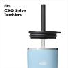 imageOXO Strive 16oz Insulated Tumbler with Sliding Lid  AquamarineBlack